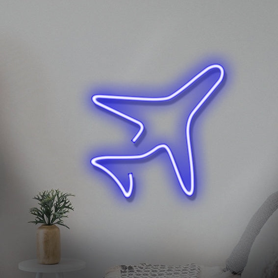 Minimal Uçak Neon Led Tablo
