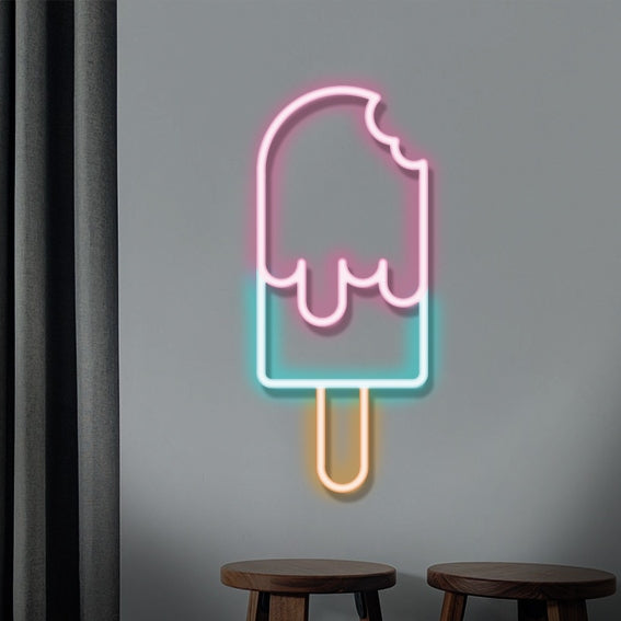 Dondurma Neon Led Tabela (50x65cm) kafe vitrin dekoru | DefneonReklam Kadıköy