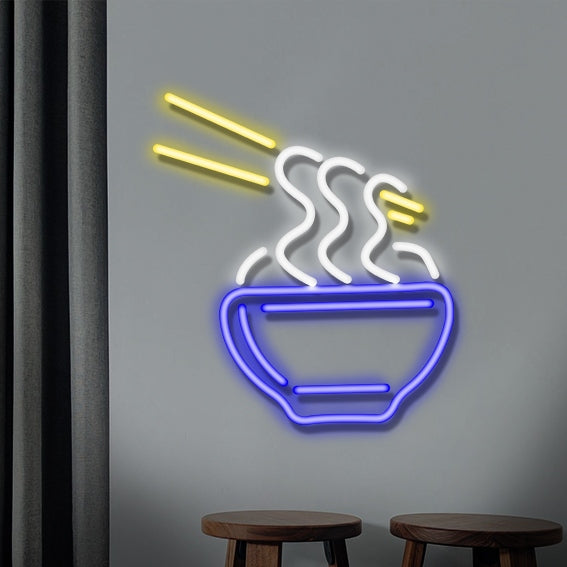 Noodles Neon Led Tabela (40x55cm) Asya mutfağı restoran dekoru | DefneonReklam Kadıköy