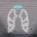 Melek Kanatı ve Tacı Neon Led Tablo